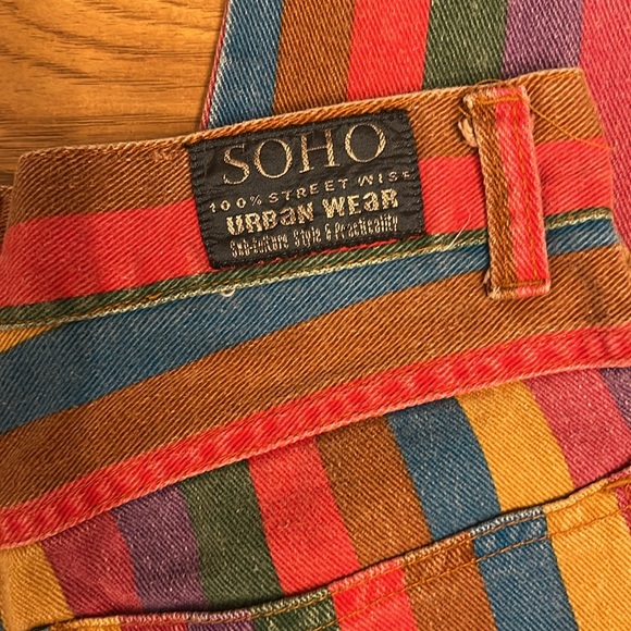 Vintage 90s High-Rise Cropped & Striped Jeans - Picture 6 of 12